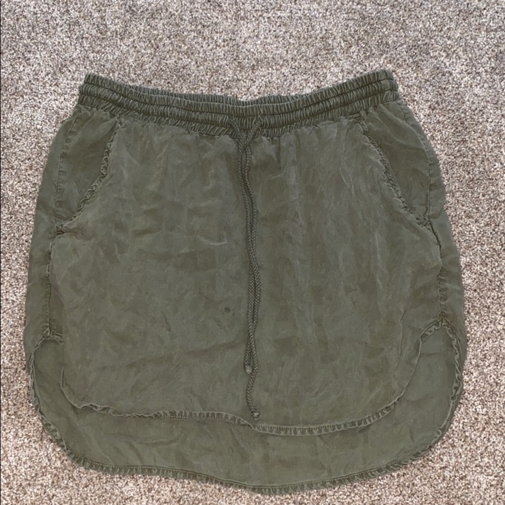 Green drawstring skirt
